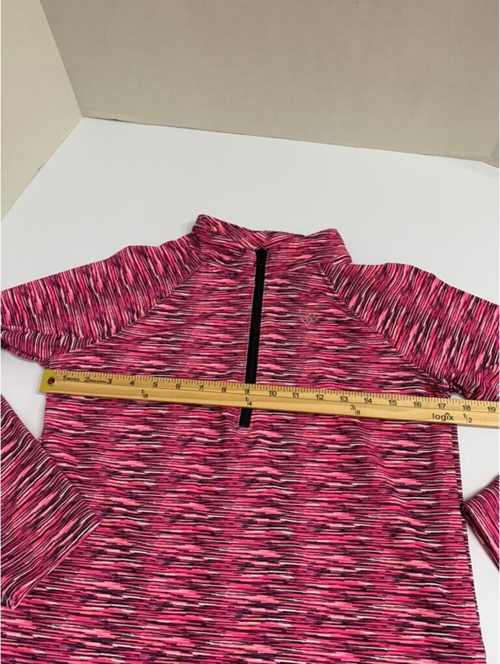 Justice Girls Activewear Quarter Zip Pullover Pink and Black Size 18 Altered - Picture 5 of 10
